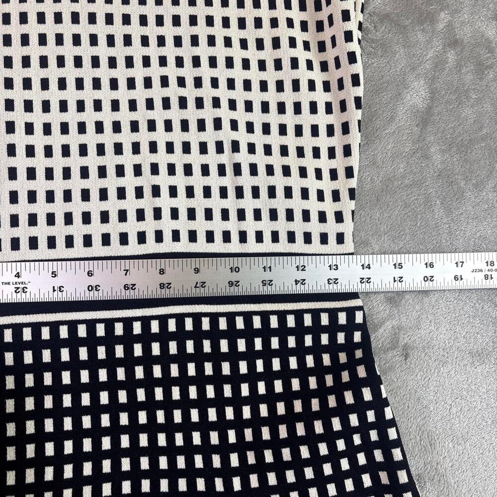Timo Weiland Checkered Knit Dress Womens Sz 6 Black White Fit Flare Sleeveless - Picture 7 of 7